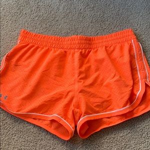 Orange Under Armour Athletic Shorts